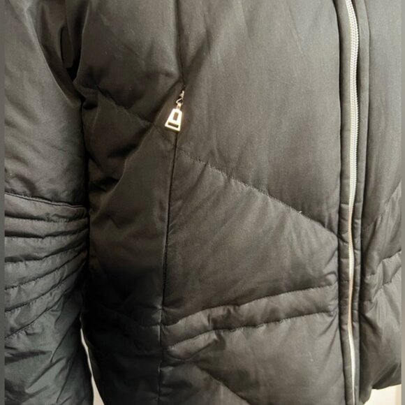 UD Utex Design black puffer feather filler winter coat jacket size S - Picture 8 of 9